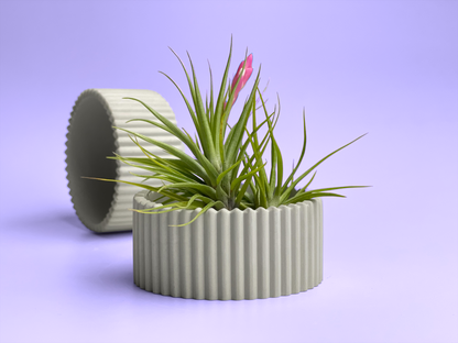 Scandinavian Concrete Planter – Minimalist Succulent Pot with Drainage Hole