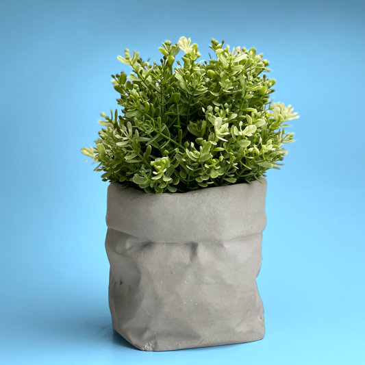 Handmade Concrete Butt Planter – Unique 5” Succulent Pot with Drainage Hole