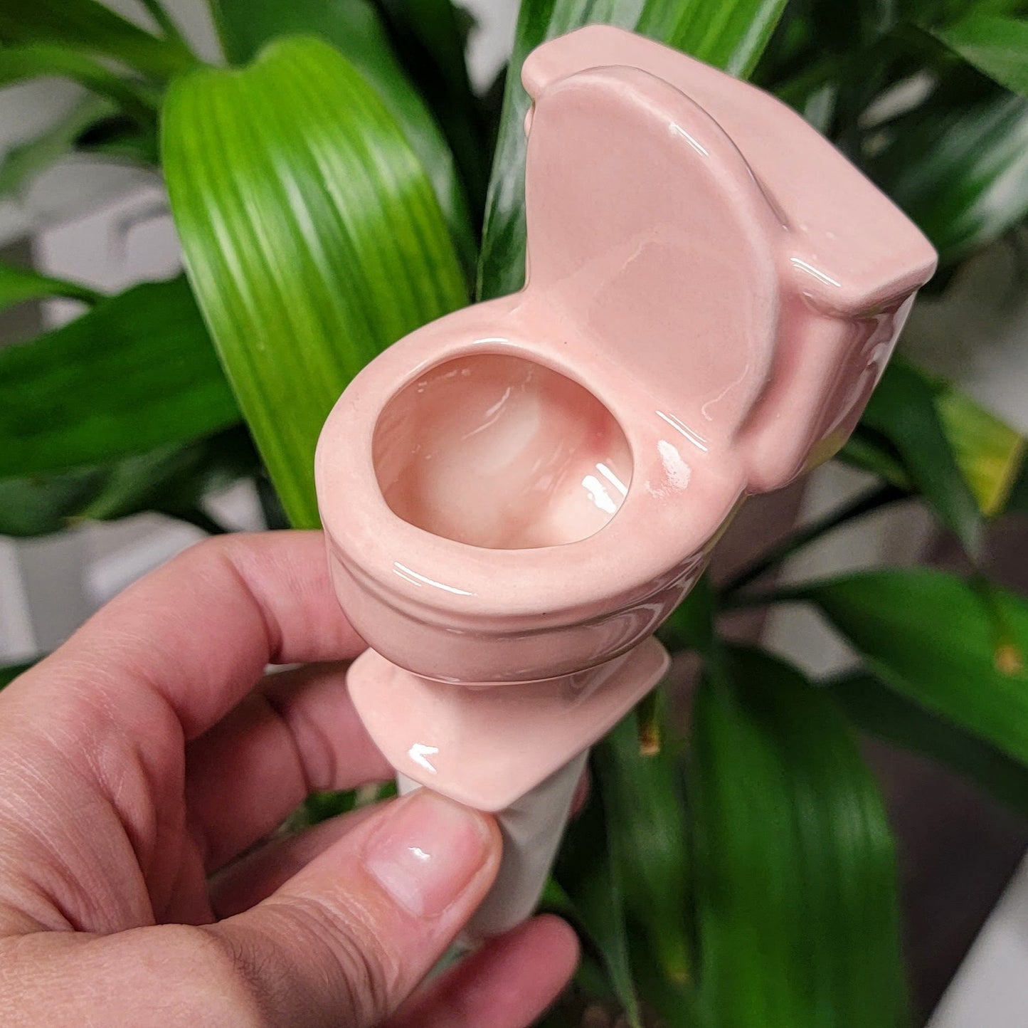 Toilet Watering Spike – Funny Ceramic Self-Watering Plant Stake