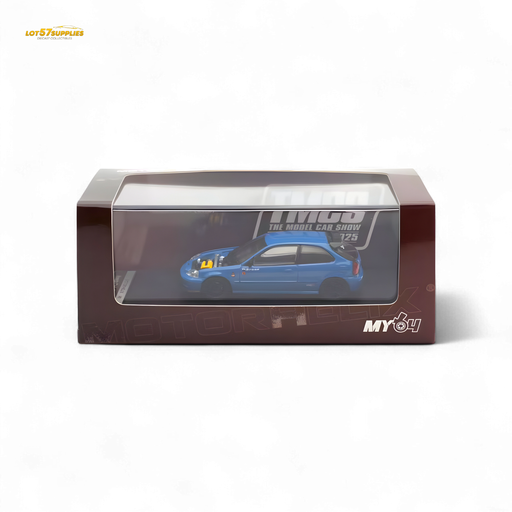 Motorhelix Honda Civic EK9 Malaysia Limited Edition - Blue 1:64