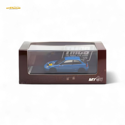 Motorhelix Honda Civic EK9 Malaysia Limited Edition - Blue 1:64