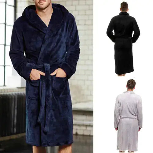 Winter Warm Flannel Robe: Cozy Casual Bathrobe Comfort
