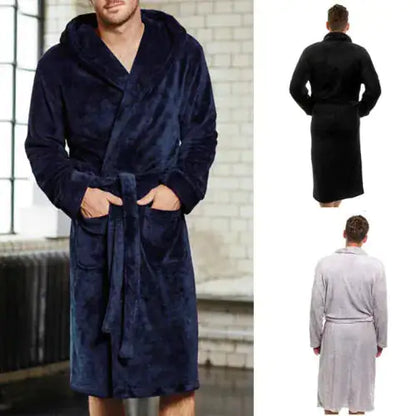 Winter Warm Flannel Robe: Cozy Casual Bathrobe Comfort