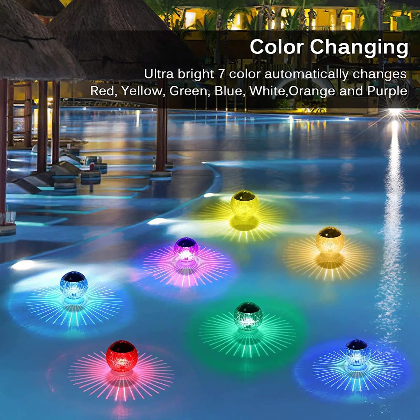 Solar LED Floating Light | RGB Pool & Garden Decor