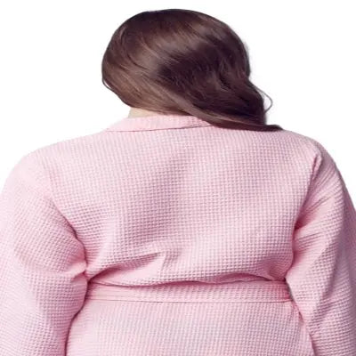 Women's Knee-Length Waffle Kimono Robe | Spa Comfort