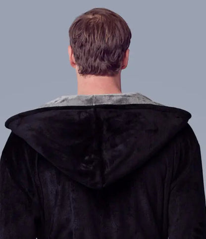 Men's Plush Hooded Robe: Ultra-Soft Comfort & Warmth