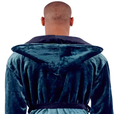 Men's Plush Hooded Robe: Ultra-Soft Comfort & Warmth