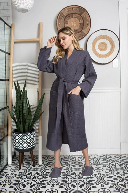 Womens Waffle Robe: Lightweight, Quick-Dry Spa Comfort