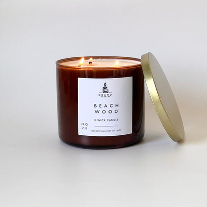 Beachwood Soy Candle – Earthy Coastal Breeze