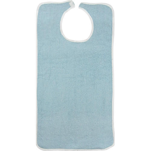 Reusable Terry Cloth Bib with Hook & Loop Closure – 18" x 34" Adult Bib