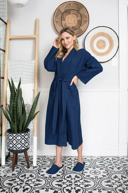 Womens Waffle Robe: Lightweight, Quick-Dry Spa Comfort