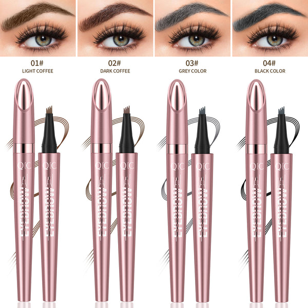 Waterproof And Smooth Not Smudge Four Fork Liquid Eyebrow Pencil