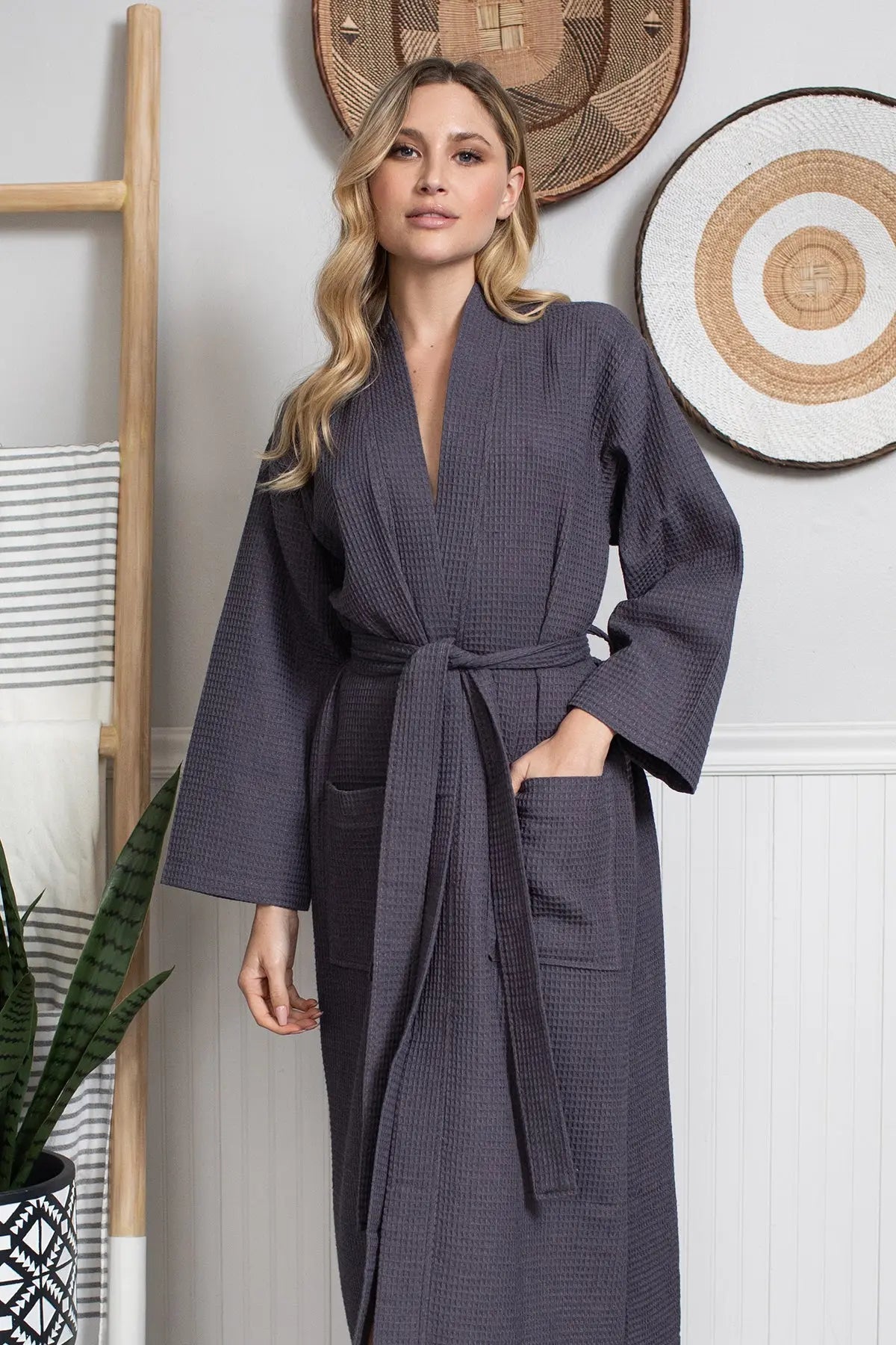 Womens Waffle Robe: Lightweight, Quick-Dry Spa Comfort