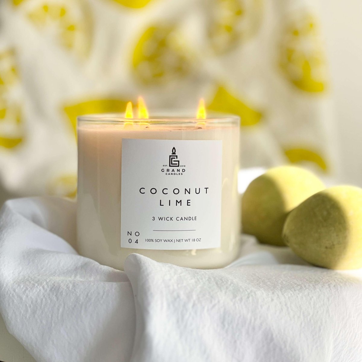 Coconut Lime Soy Candle – Tropical, Creamy & Refreshing