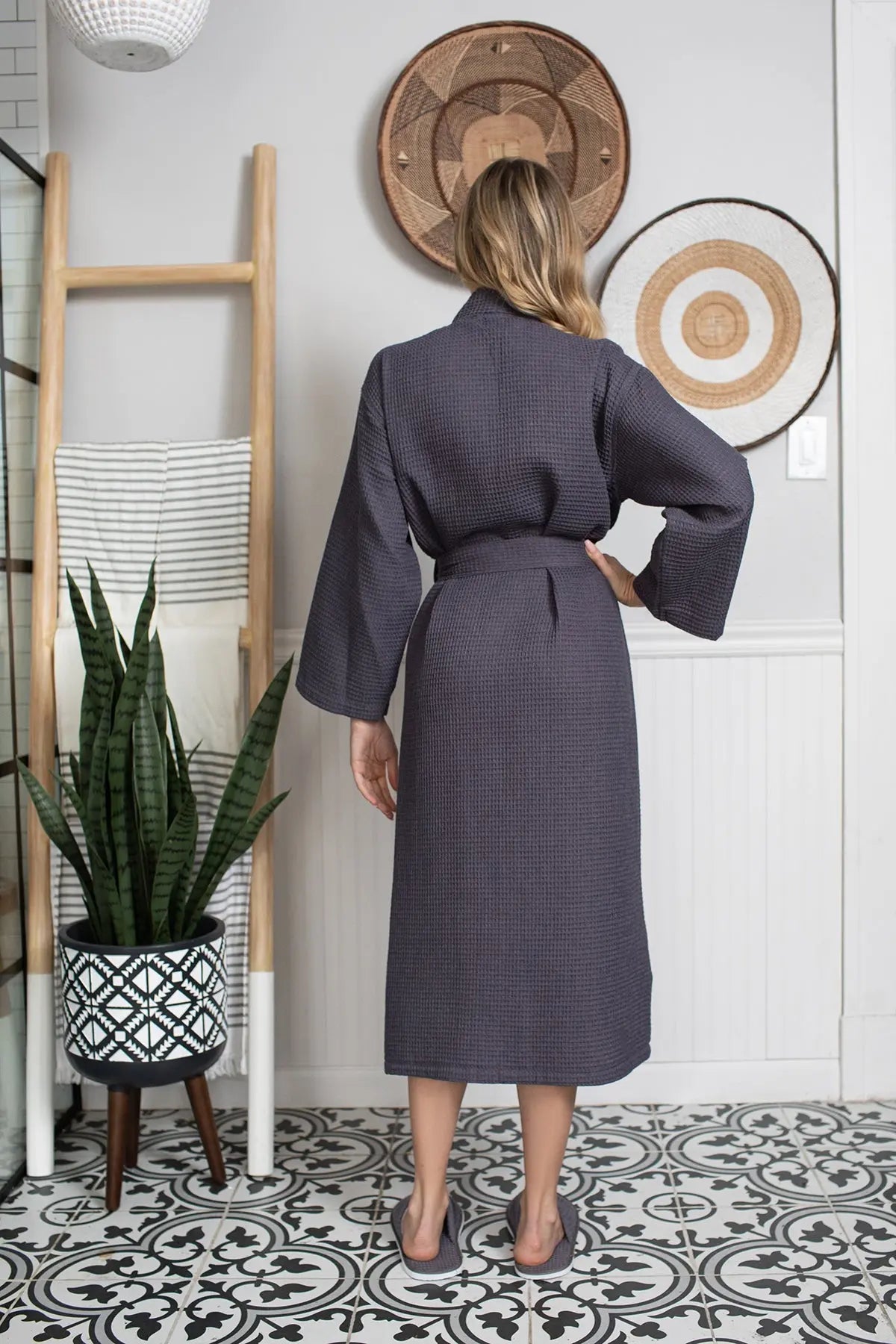 Womens Waffle Robe: Lightweight, Quick-Dry Spa Comfort
