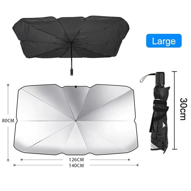 51" Car Sun Shade Umbrella | Foldable Windshield Visor