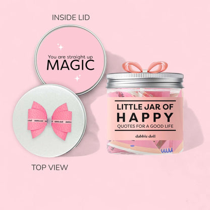 Happy Jar with Inspirational Quotes and Gift Box
