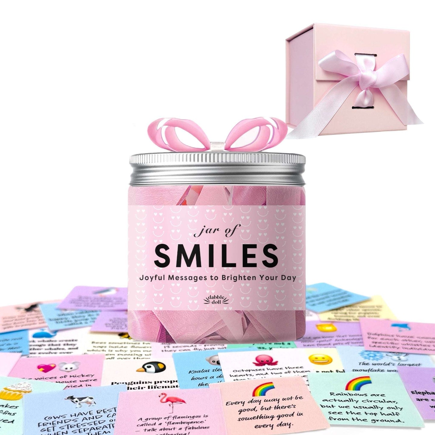 The Smiles Jar: Joyful Messages Gift Set with Elegant Presentation Box