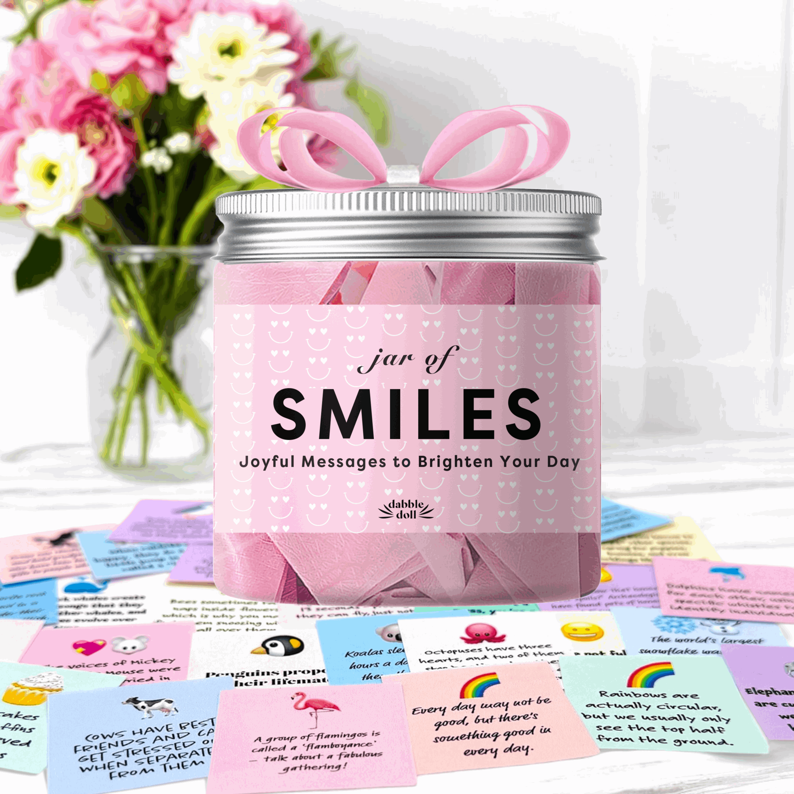 The Smiles Jar: Joyful Messages Gift Set with Elegant Presentation Box