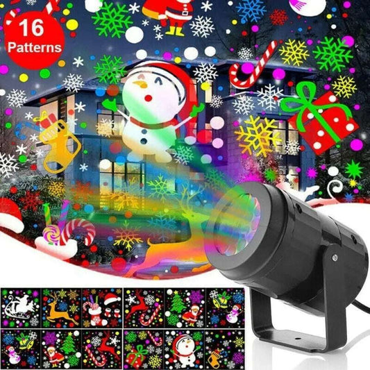 Dynamic Rotating Snowflake Projector for Outdoor Xmas Decor