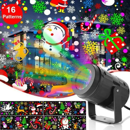 Dynamic Rotating Snowflake Projector for Outdoor Xmas Decor