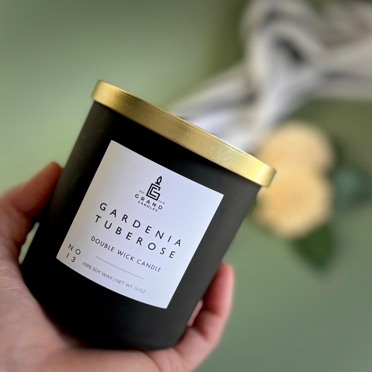 Gardenia Tuberose Soy Candle – Feminine, Fresh & Floral