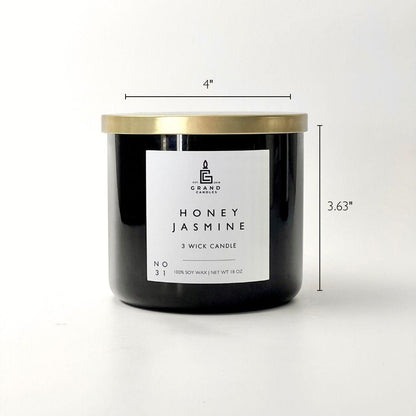 Honey Jasmine Soy Candle – Floral, Fresh & Graceful Aroma