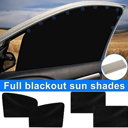 Magnetic Car Sun Shade 4-Pack | UV Mesh Window Covers