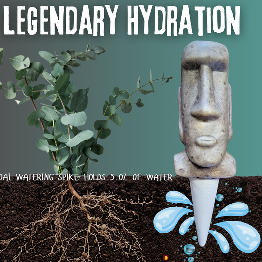 Moai Statue Ceramic Plant Watering Spike