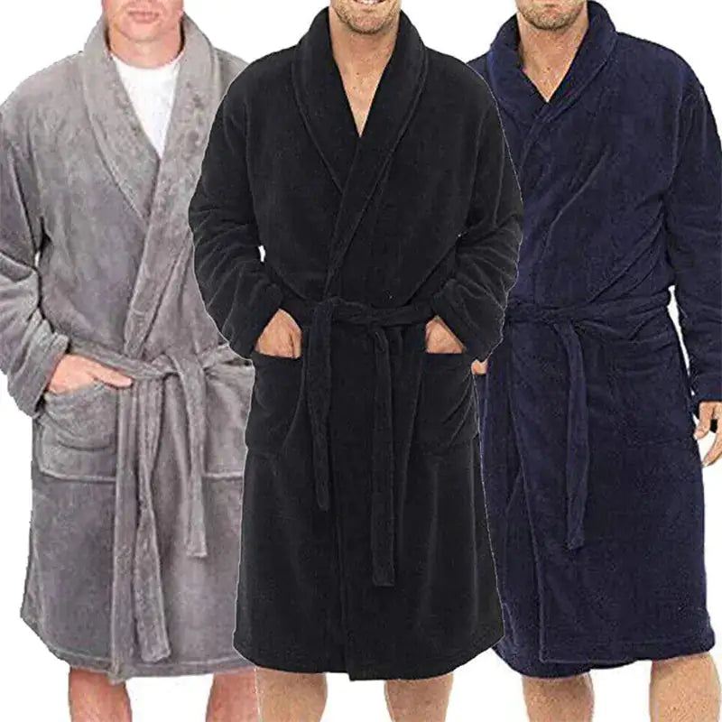 Winter Warm Flannel Robe: Cozy Casual Bathrobe Comfort