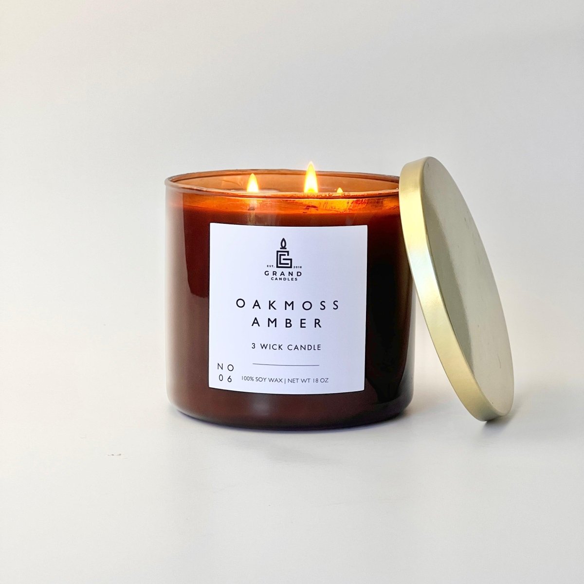 Oakmoss Amber Soy Candle