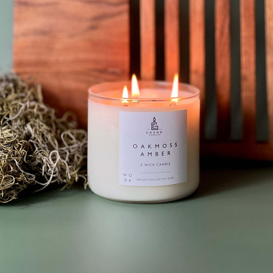 Oakmoss Amber Soy Candle