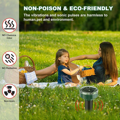 Solar Animal Repeller | Ultrasonic Pest Control LED