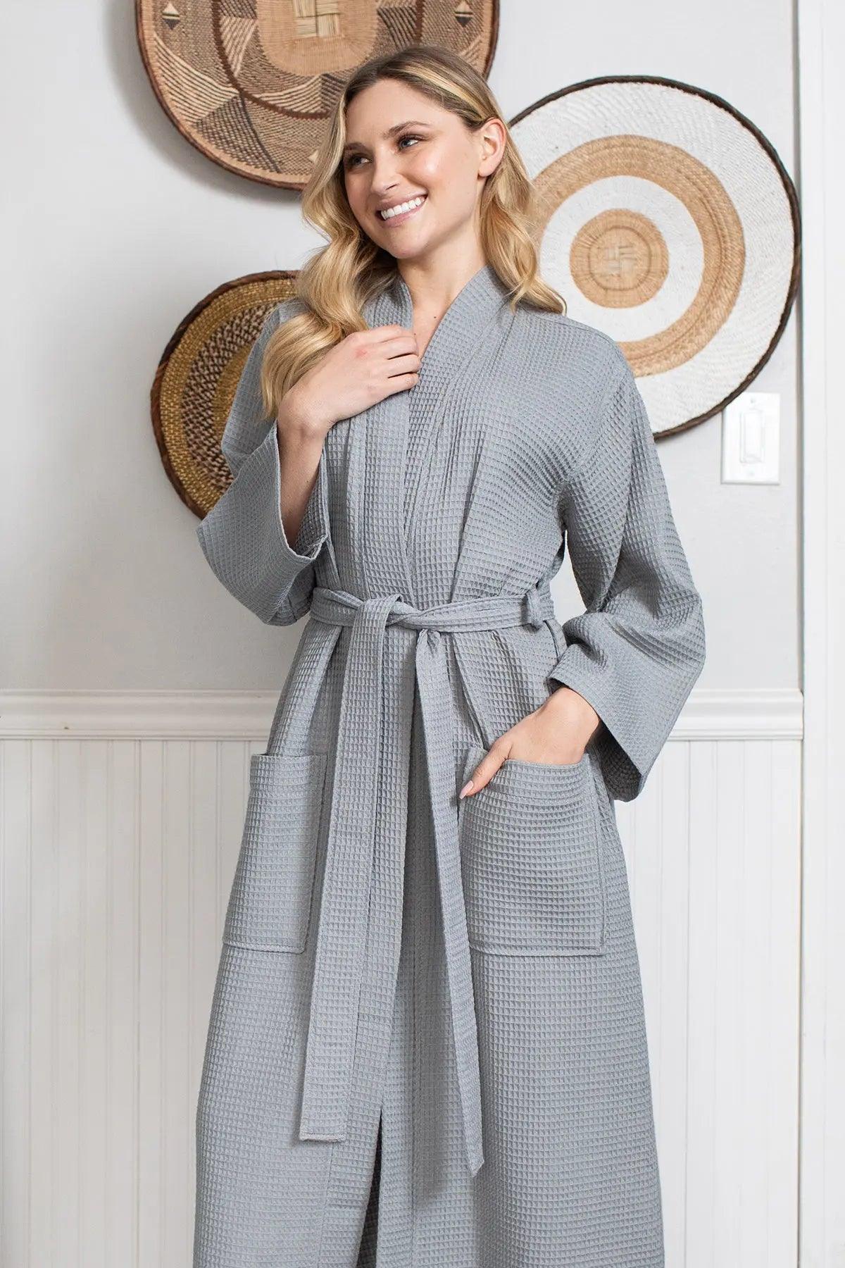Womens Waffle Robe: Lightweight, Quick-Dry Spa Comfort