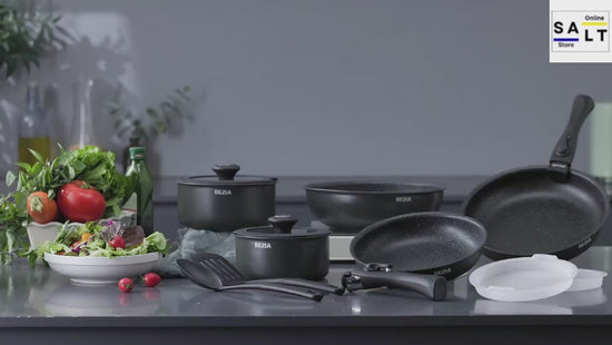 13-Piece Ceramic Cookware Set | Nonstick & Detachable Handles