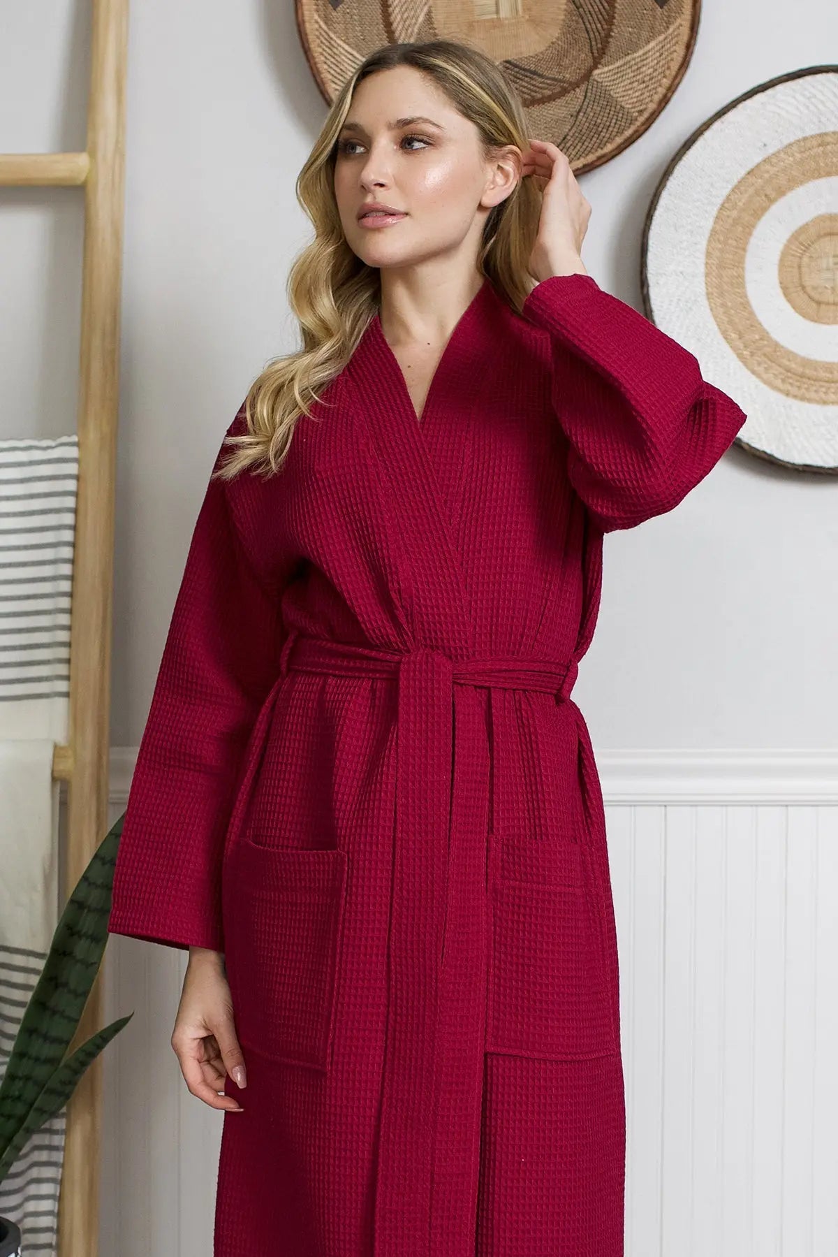 Womens Waffle Robe: Lightweight, Quick-Dry Spa Comfort