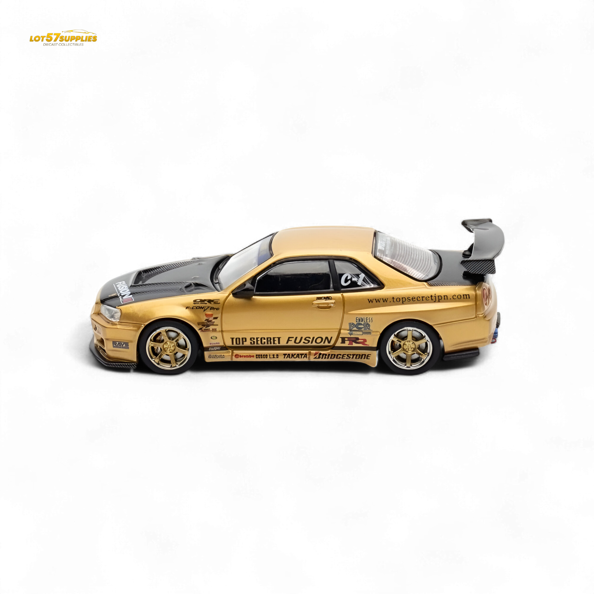 Inno64 TOP SECRET R34 GT-R - Gold 1:64