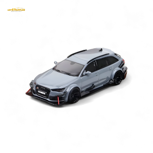 Qidian Model Audi RS6 Avant (C7) Crock Station wagon DTM Wide-Body Modified - Cement Grey 1/64