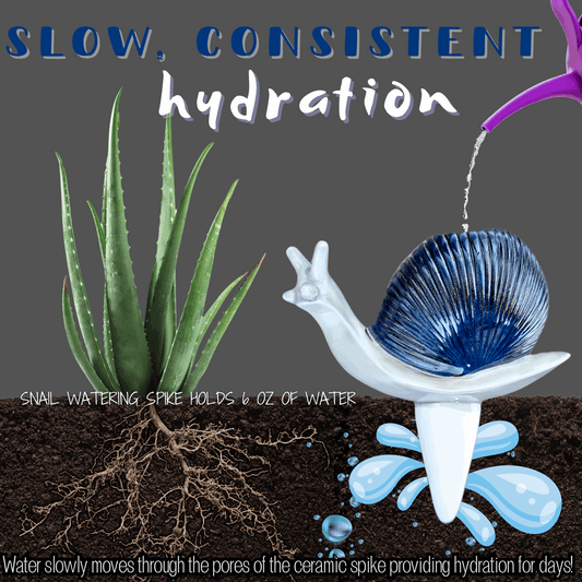 Large Snail Ceramic Plant Watering Spike