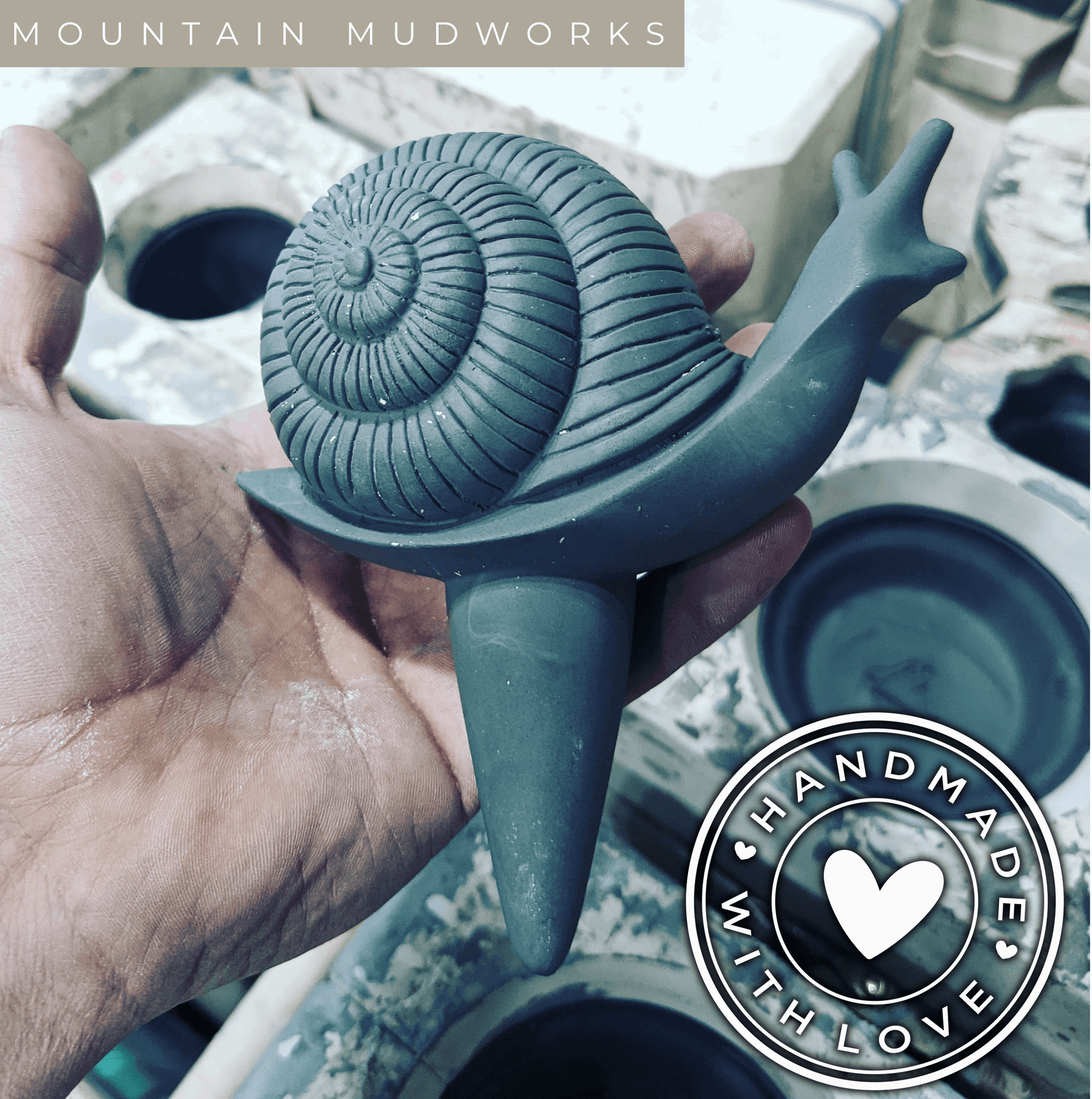 Large Snail Ceramic Plant Watering Spike