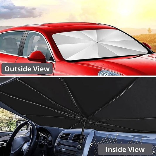 51" Car Sun Shade Umbrella | Foldable Windshield Visor