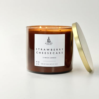 Strawberry Cheesecake Soy Candle – Sweet Bakery Dessert Scent