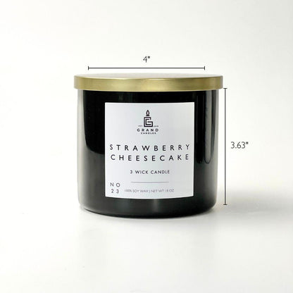 Strawberry Cheesecake Soy Candle – Sweet Bakery Dessert Scent