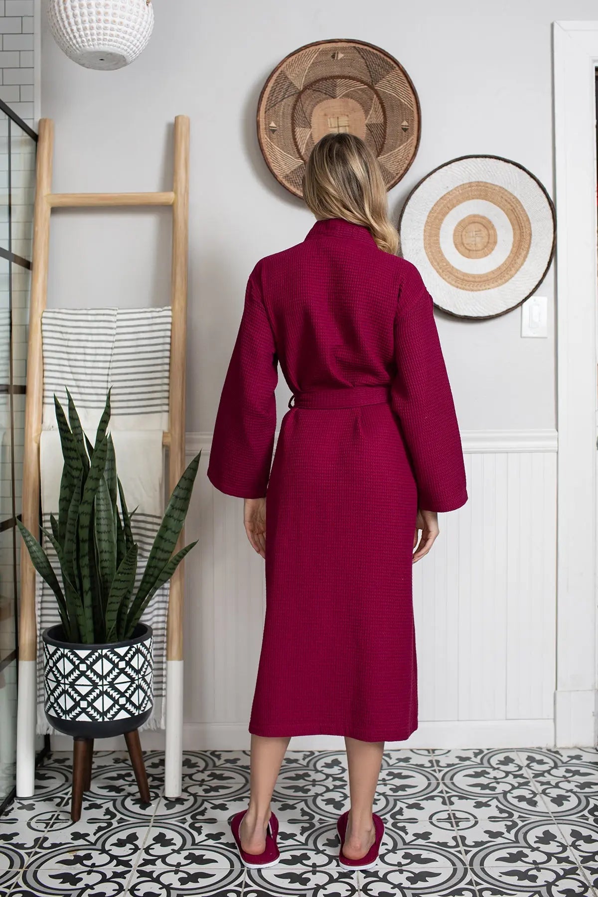 Womens Waffle Robe: Lightweight, Quick-Dry Spa Comfort