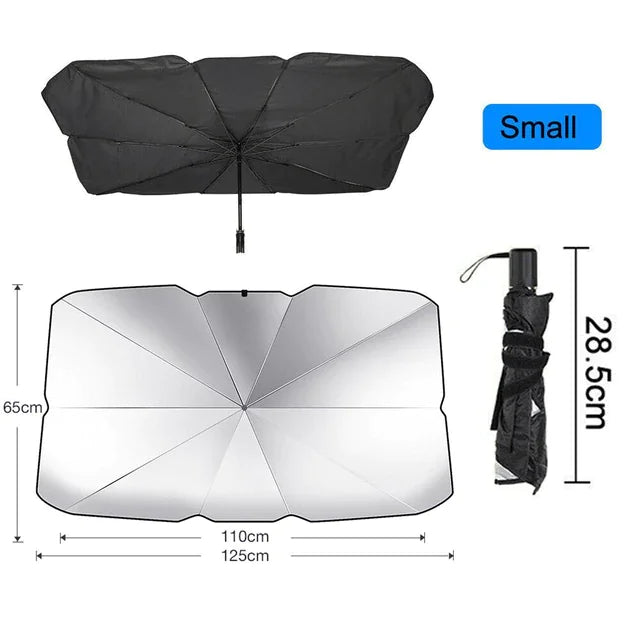 51" Car Sun Shade Umbrella | Foldable Windshield Visor
