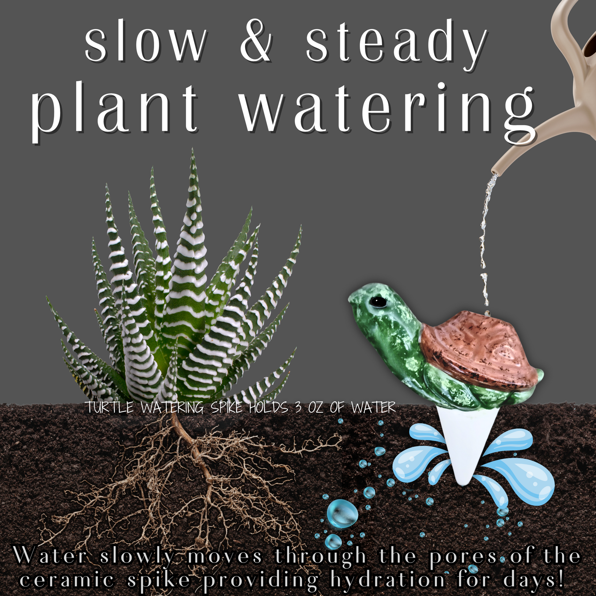 Small Ceramic Plant Watering Spike – Perfect for Petite Plants
