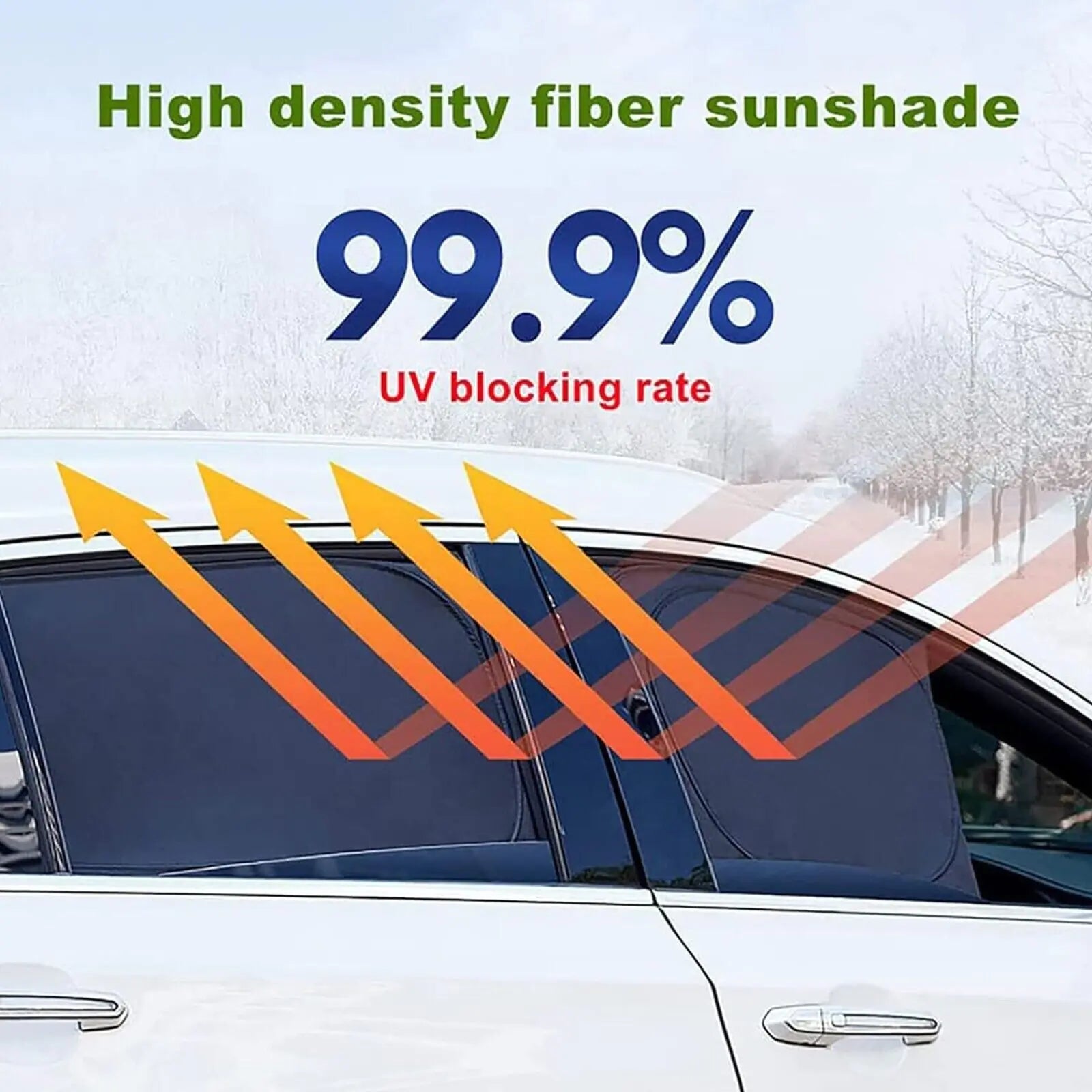 Magnetic Car Sun Shade 4-Pack | UV Mesh Window Covers