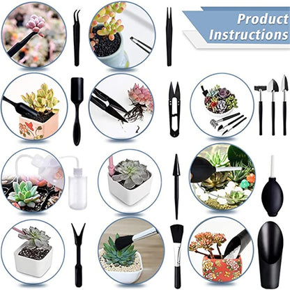 Succulent & Bonsai Mini Garden Planter Tool Set