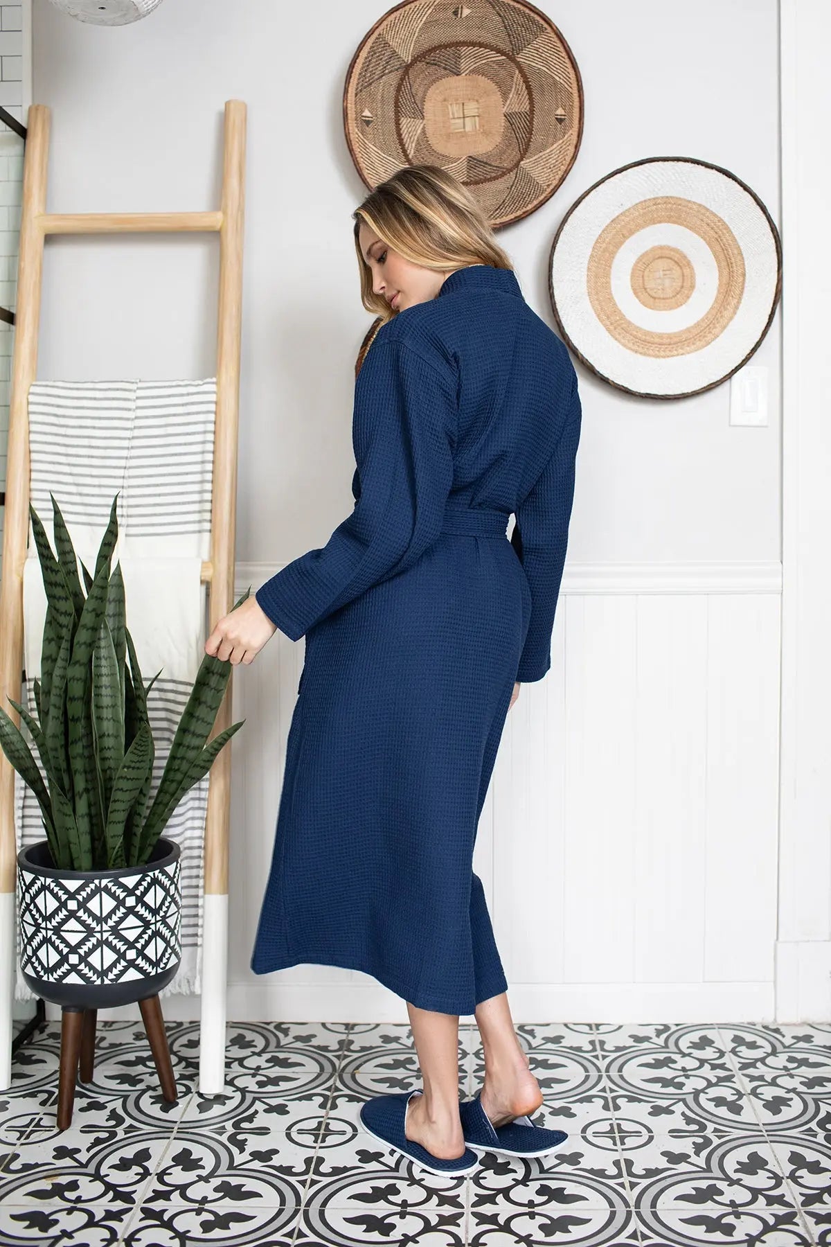 Womens Waffle Robe: Lightweight, Quick-Dry Spa Comfort